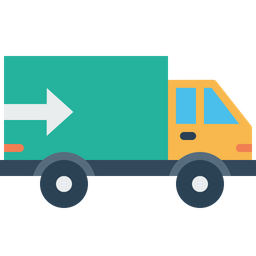 small truck delivery icon gold