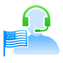 Usa Based Support Support Headset Customer Support Icon