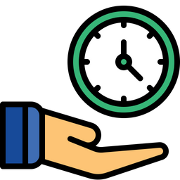 Value of time Icon - Download in Colored Outline Style