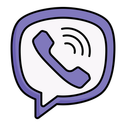 Viber Logo Icon - Download in Colored Outline Style
