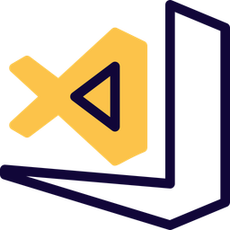 Visual Studio Code Logo Icon - Download in Colored Outline Style