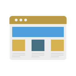 Web Template Icon - Download in Flat Style