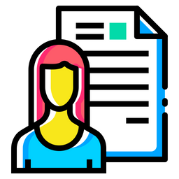 Woman, Lady, Resume, Document, Employee, Shortlisted, Avatar Icon png