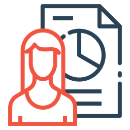 Woman, Statics, Analysis, Performance, Document, Chart, Progress Icon png
