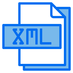 Xml File Icon - Download in Colored Outline Style