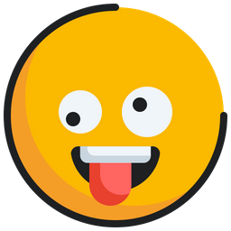 Zany Emoji Icon - Download in Colored Outline Style