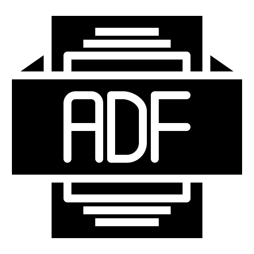 Adf file Icon - Download in Line Style