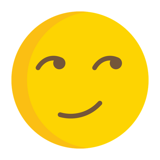 Smirking Face Emoji Icon Download In Flat Style