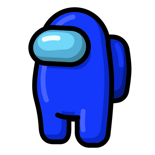 Blue Among Us Icon - Download in Colored Outline Style