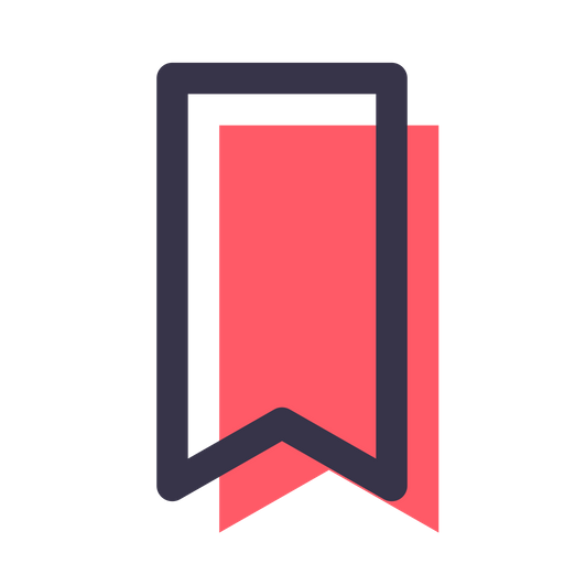 Bookmark Icon Download in Colored Outline Style