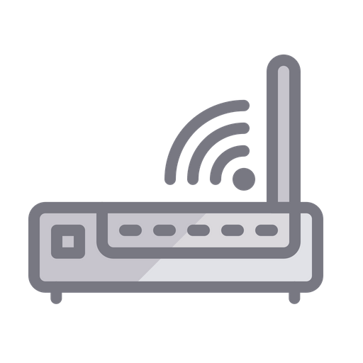 Broadband Icon Download in Colored Outline Style
