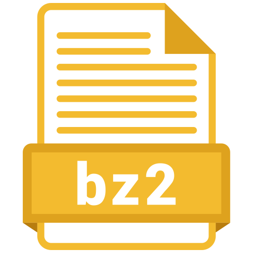 Bz2 file Icon Download in Flat Style