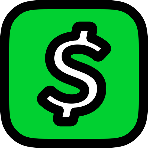 Cashapp Logo Icon - Download in Colored Outline Style