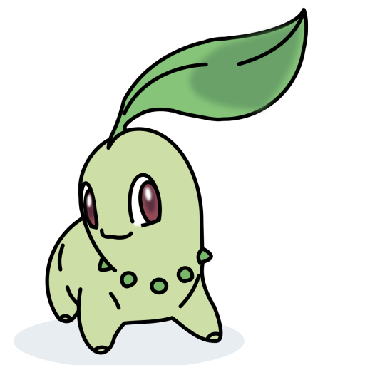 Chikorita Icon - Download in Colored Outline Style