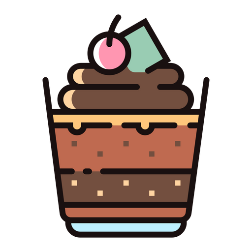 Free Chocolate Mousse Icon Of Colored Outline Style Available In Svg Png Eps Ai Icon Fonts