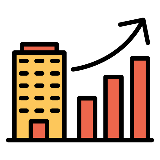 company profit icon of colored outline style available in svg png eps ai icon fonts company profit icon of colored outline