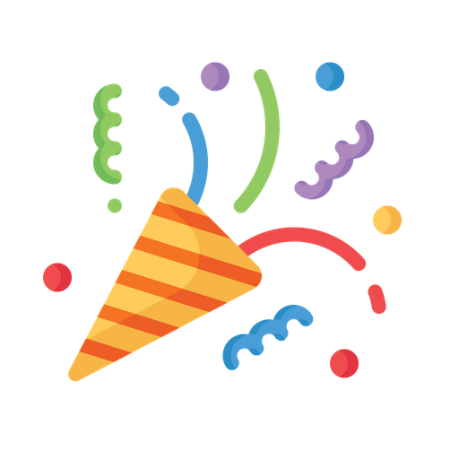 Confetti Icon Download in Flat Style
