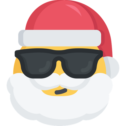 Cool Santa Icon of Flat style - Available in SVG, PNG, EPS, AI & Icon fonts