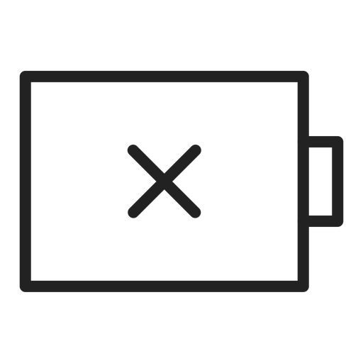 Dead Battery Icon - Download in Line Style