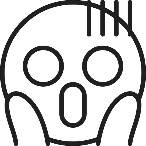 Face Screaming In Fear Emoji Icon Of Line Style Available In Svg Png Eps Ai Icon Fonts