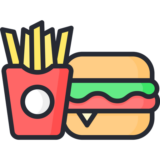 Download Free Fast Food Colored Outline Icon Available In Svg Png Eps Ai Icon Fonts