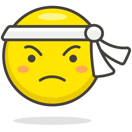 Fight Emoji Icon Download in Colored Outline Style