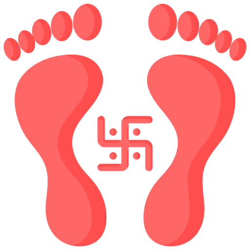 goddess laxmi footprint icon of flat style available in svg png eps ai icon fonts goddess laxmi footprint icon of flat