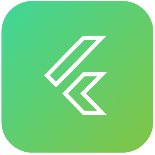 Google Flutter Logo Icon - Download in Rounded Style
