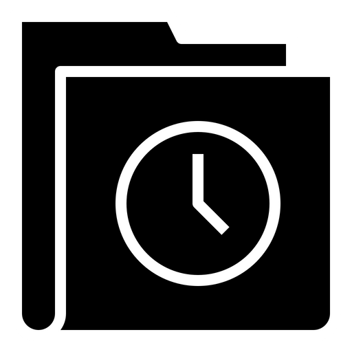 History Folder Icon - Download in Glyph Style