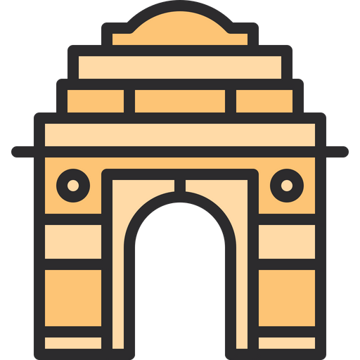 india gate icon of colored outline style available in svg png eps ai icon fonts india gate icon of colored outline