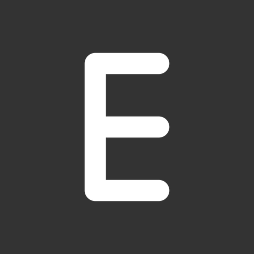 Letter E Icon - Download in Glyph Style