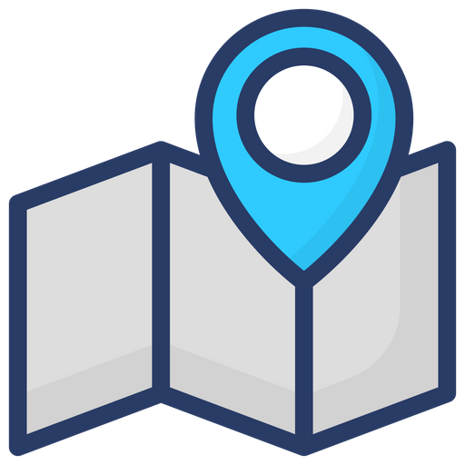 Location Map Icon - Download In Colored Outline Style