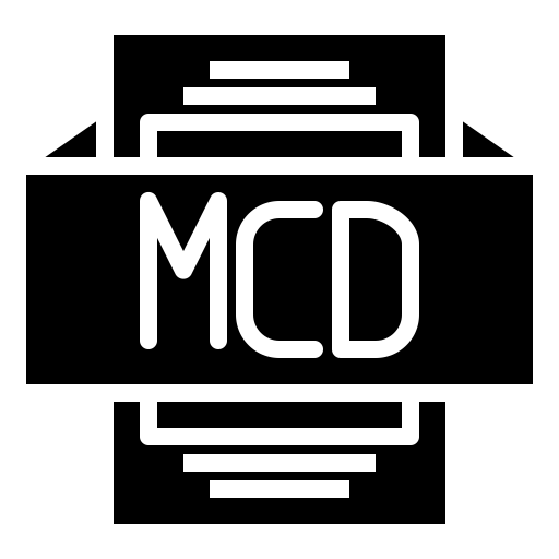 Mcd file Icon - Download in Line Style