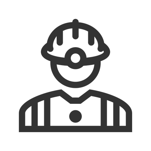 Miner Worker Icon - Download in Line Style