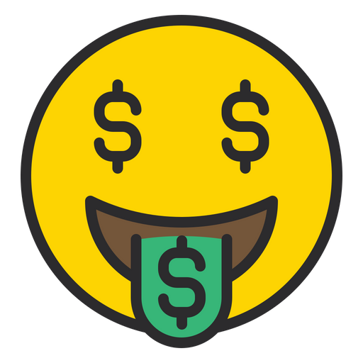 Money Mouth Face Emoji Icon.