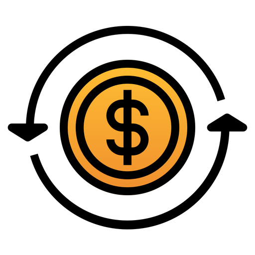 Money rotation Icon - Download in Colored Outline Style