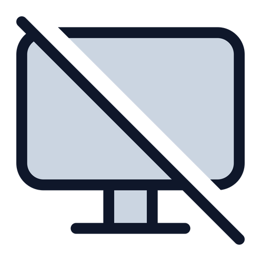 Monitor Off Icon Download in Colored Outline Style