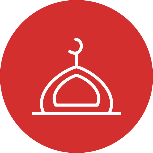 Muslim Mosque Icon Circle