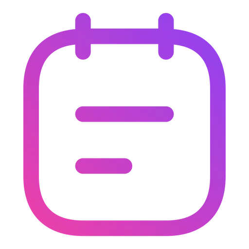 Note Text Icon - Download in Gradient Style