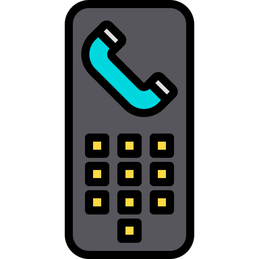 Number Pad Icon Download in Colored Outline Style