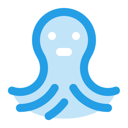 Octopus Icon - Download in Colored Outline Style