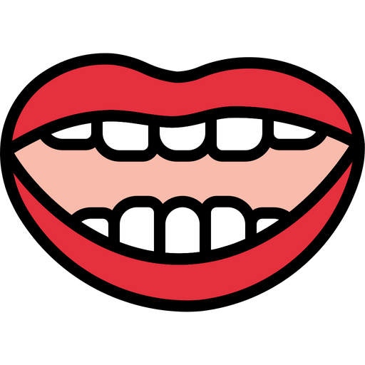 Open mouth Icon - Download in Colored Outline Style