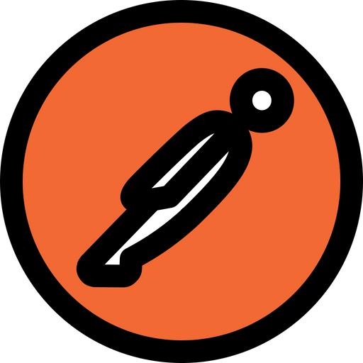 Postman Logo Icon - Download in Colored Outline Style