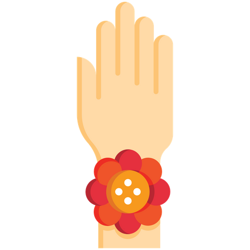 rakhi on hand icon of flat style available in svg png eps ai icon fonts available in svg png eps ai icon fonts