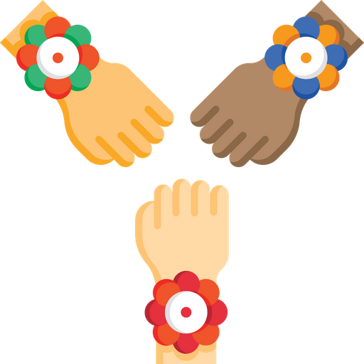 rakhi on hands icon of flat style available in svg png eps ai icon fonts rakhi on hands icon of flat style