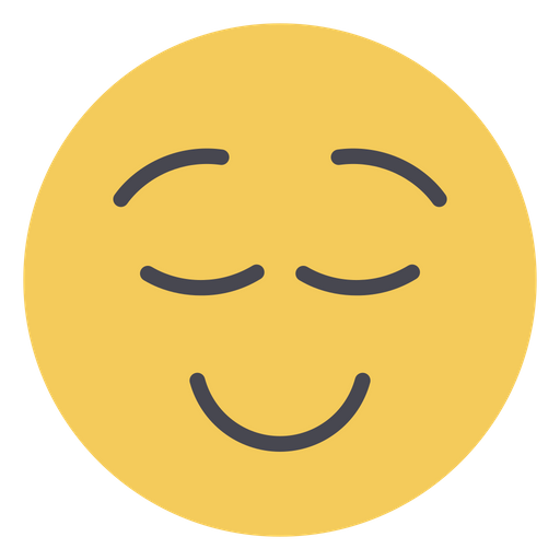 Relieved Emoji Icon - Download in Flat Style