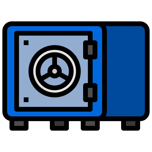 Safety Deposit Box Icon Download in Colored Outline Style