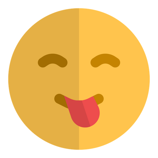 Smiling eyes stuck out tounge Icon - Download in Flat Style