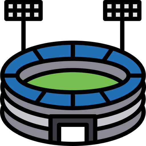 Stadium Icon Download In Colored Outline Style