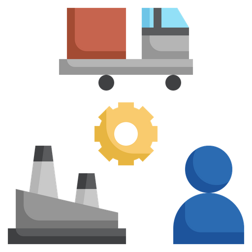 Supply Chain Icon Download In Flat Style 2217